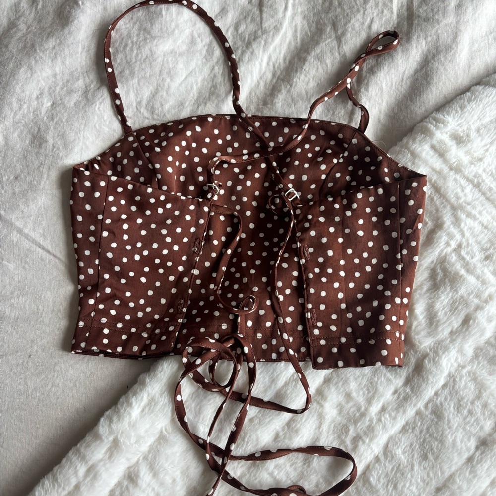 Urban Outfitters Lace Back Satin Top